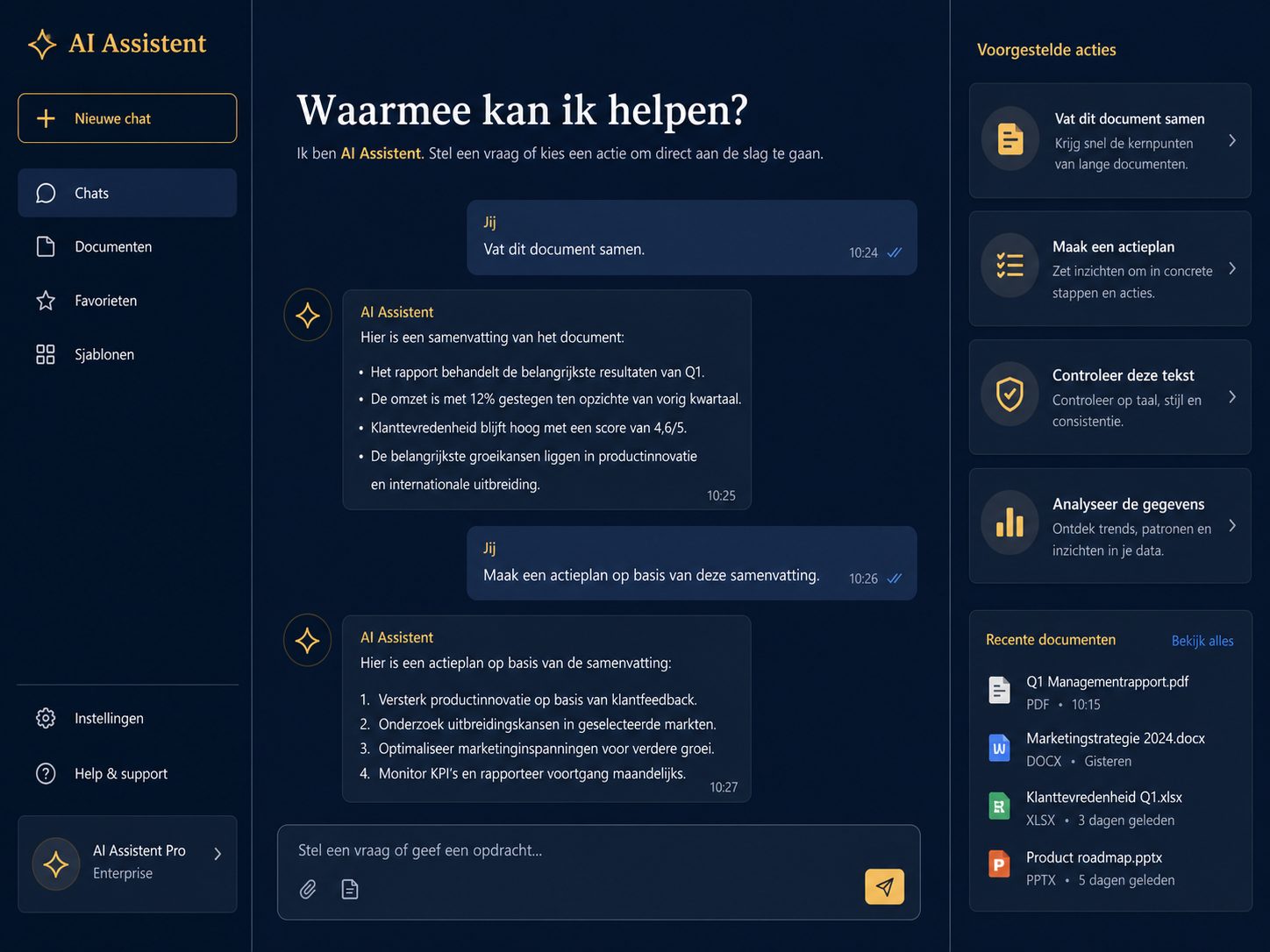 Eigen AI-assistent